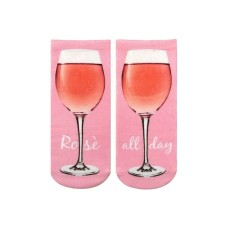 Rose All Day Wine Women’s Polyester Stretch Ankle Socks