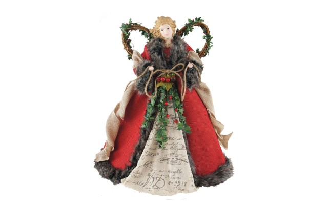 Santa’s Workshop 16″ Homespun Angel Tree Topper