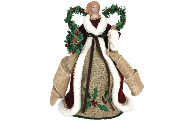 Santa’s Workshop 16″ White Lace Angel Tree Topper