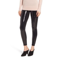 Spanx Women’s Sequined Faux-Leather Leggings XS