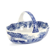 Spode Blue Italian Small Handled Basket 6