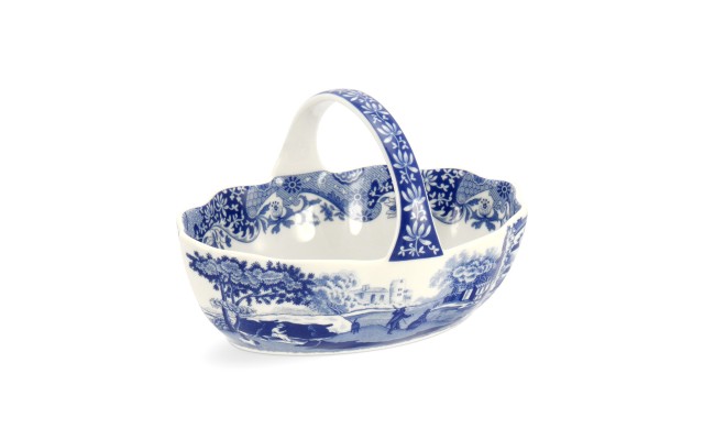  Blue Italian Small Handled Basket 6
