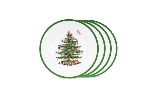  Christmas Tree Dinnerware Salad Plate, Set of 4