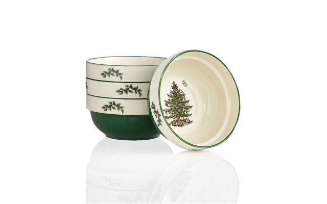  Christmas Tree Set of 4 Stacking Bowls