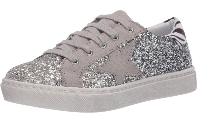 Steve Madden Girls’ JRUBEE Sneaker (Glitter Multi, 3M)