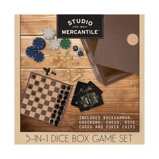  5-in-1 Dice Box Game Set