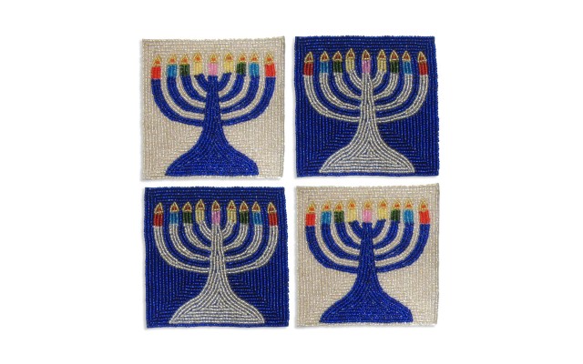  Menorah Coasters, Set of 4