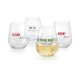  Cheer Stemless Wine Glasses Set of 4- 19.3oz