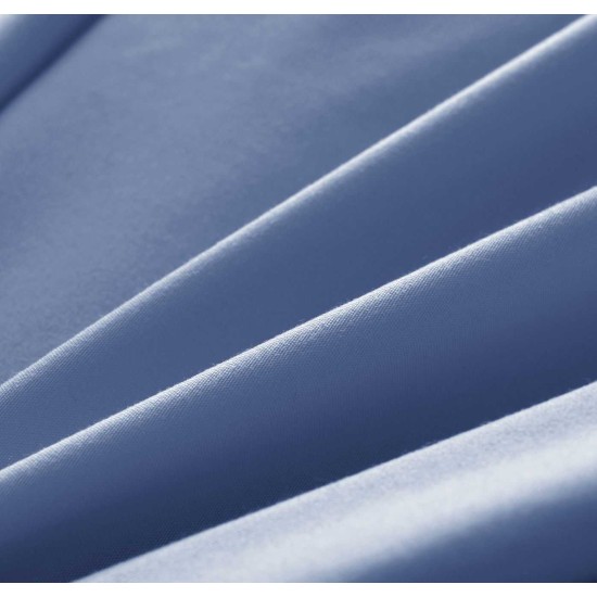  Wrinkle Free Sheet Sets with Deep Pockets & Stain Resistant, 1800 Thread Count Bamboo Based, Blue, King