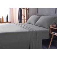 the Season Essentials Wrinkle Free Sheet Sets with Deep Pockets & Stain Resistant, 1800 Thread Count Bamboo Based, Gray, King