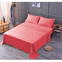 the Season Essentials Wrinkle Free Sheet Sets with Deep Pockets & Stain Resistant, 1800 Thread Count Bamboo Based, Coral, California King