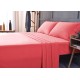  Wrinkle Free Sheet Sets with Deep Pockets & Stain Resistant, 1800 Thread Count Bamboo Based, Coral, Split King