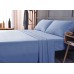  Wrinkle Free Sheet Sets with Deep Pockets & Stain Resistant, 1800 Thread Count Bamboo Based, Blue, Queen Pillowcases (Set of 2)