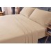 Wrinkle Free Sheet Sets with Deep Pockets & Stain Resistant, 1800 Thread Count Bamboo Based, Beige, Split King