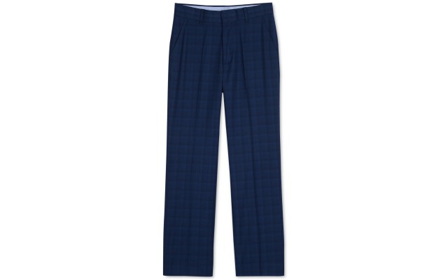  Big Boys Stretch Plaid Suit Pants, Midnight, 12