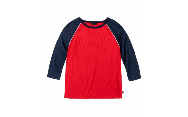  Big Girl’s Colorblock 3/4 Sleeve Rib Tee