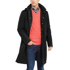 Tommy Hilfiger Mens Modern-fit Albany Raincoat Black 44R
