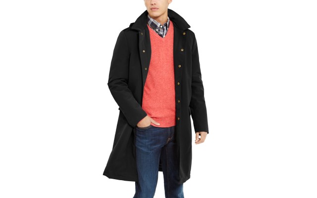  Mens Modern-fit Albany Raincoat Black 44R