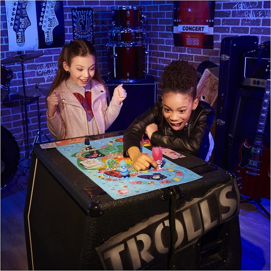 Trolls World Tour Cooperative Strategy Board Game for Families and Kids Ages 5 and up