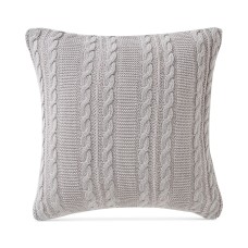 VCNY Home Dublin Cable Knit Cotton Decorative Pillow, 18 x 18