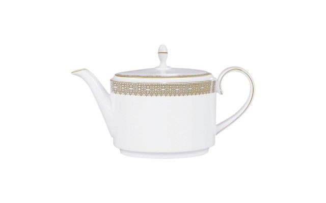  Wedgwood Lace Gold Teapot, 22.5 Oz.