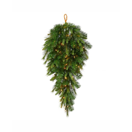  48 inch Cashmere Artificial Christmas Teardrop With 50 Clear Lights