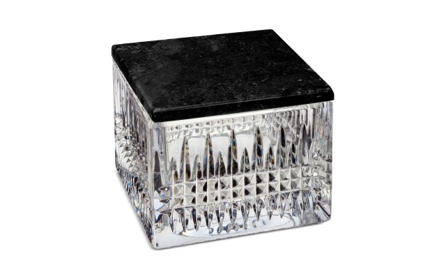  Lismore Diamond Covered Box With Marble Lid