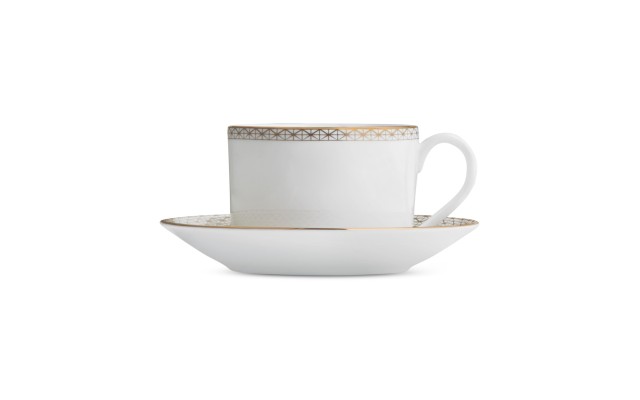  Lismore Diamond Gold Collection Teacup and Saucer