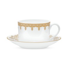 Waterford Lismore Lace Gold Teacup & saucer