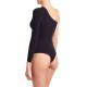 Women’s  Ballet Body One Shoulder Bodysuit, Black