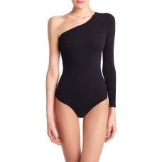 Women’s Commando Ballet Body One Shoulder Bodysuit, Black