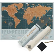 World Scratch Map Backpacker Edition Personalized World Travel Map