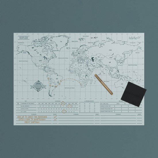World Scratch Map Backpacker Edition Personalized World Travel Map