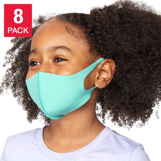  Kid’s Unisex Face Cover, 8-pack