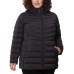  Ladies' Water resistant Power Stretch Hooded Jacket, Black, Large