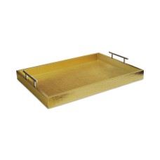 Alligator-Embossed Tray with Metal Handles