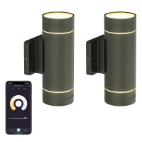 Atomi AT1680 Smart Wifi Wall Light/ Sconce Color-changing Hue with Endless Color Options 2-pack