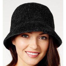 August Hat Crochet Classic Chenille Cloch Black One Size