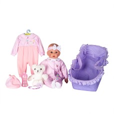 Baby Emma Doll With Accessories And Plush Toy