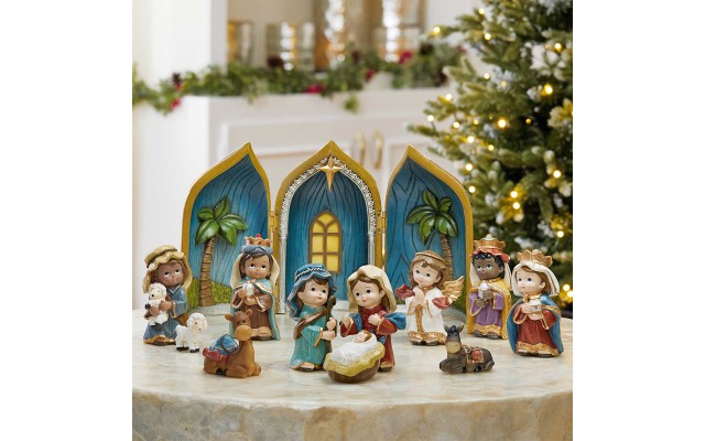 Baby Nativity, 12 Piece Set