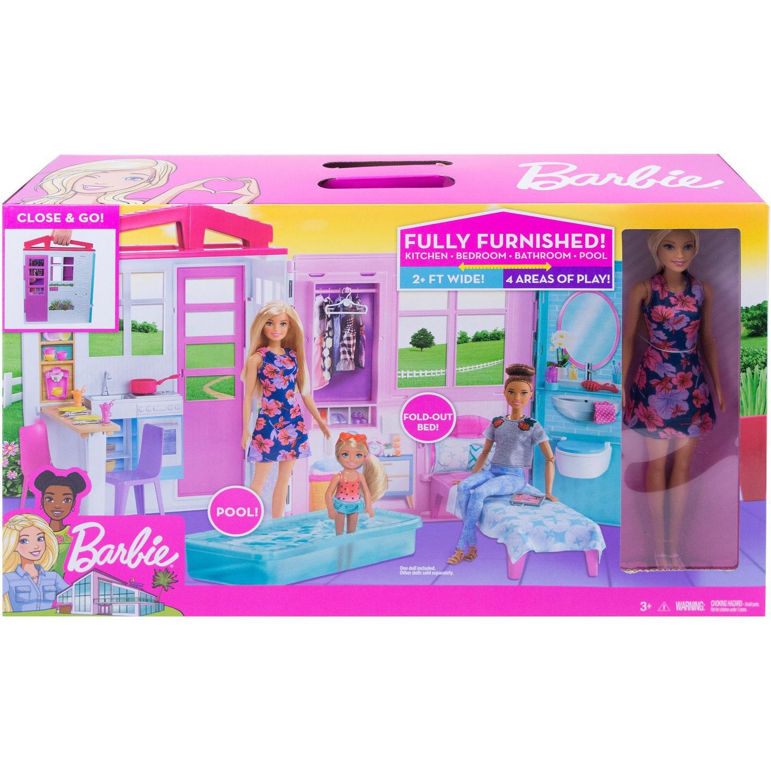 barbie fully furnished kitchen bedroom bathroom pool