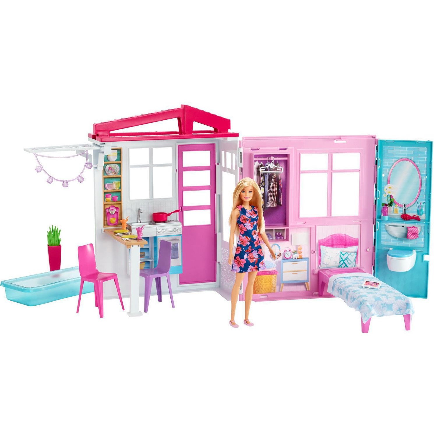 barbie fully furnished kitchen bedroom bathroom pool