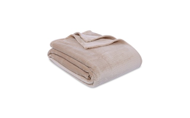  VelvetLoft Textured Grid Plush Twin Blanket Bedding