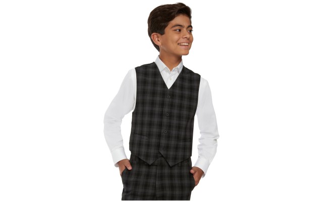  Big Boys Shadow Check Vest Black Xl 1820