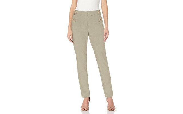  Women’s Zip-Pocket Straight-Leg Pants