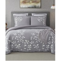 Cathay Home Inc. Laurel Park Autumn Chain Embroidered Cotton Queen Comforter Set Bedding