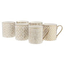 Certified International Mosaic 6-Pc. Gold Plated Mugs