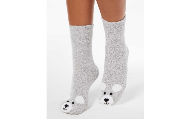  Women’s Cat Critter Socks, Gray, 9-11