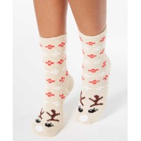 Charter Club Women’s Cat Critter Socks, Light Brown, 9-11