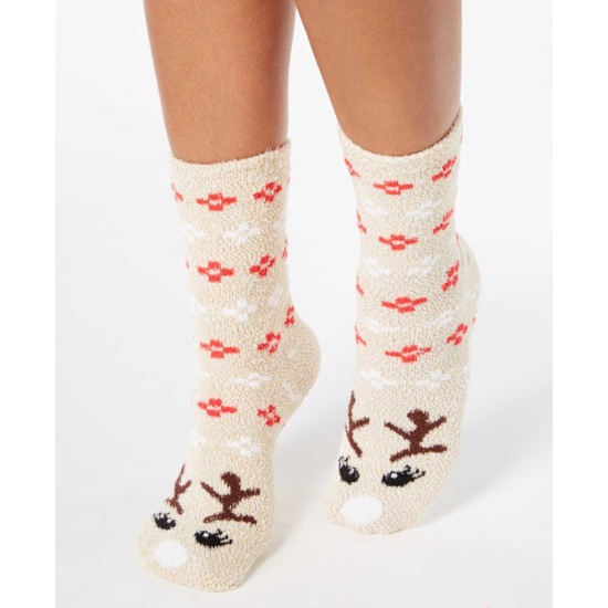  Women’s Cat Critter Socks, Light Brown, 9-11